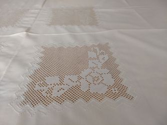 Hand made rectangle table cloth