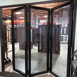 Aluminum Bifold Doors Manufacture Direct, Clear Low E Glass