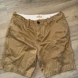 Hollister Men’s Khaki Shorts Size 28