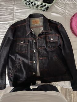 Vintage 1997 Guess Black Jean Jacket