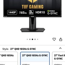 Asus 27” Monitor.