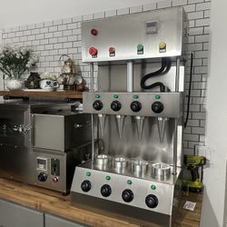 110V Hot Commercial Pizza Cone Forming Making Maker Machine + 4 Molds 3KW And Oven