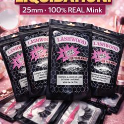 100% Mink Lashes, 25mm,  Eyelashes, All 6 Pair for $25 