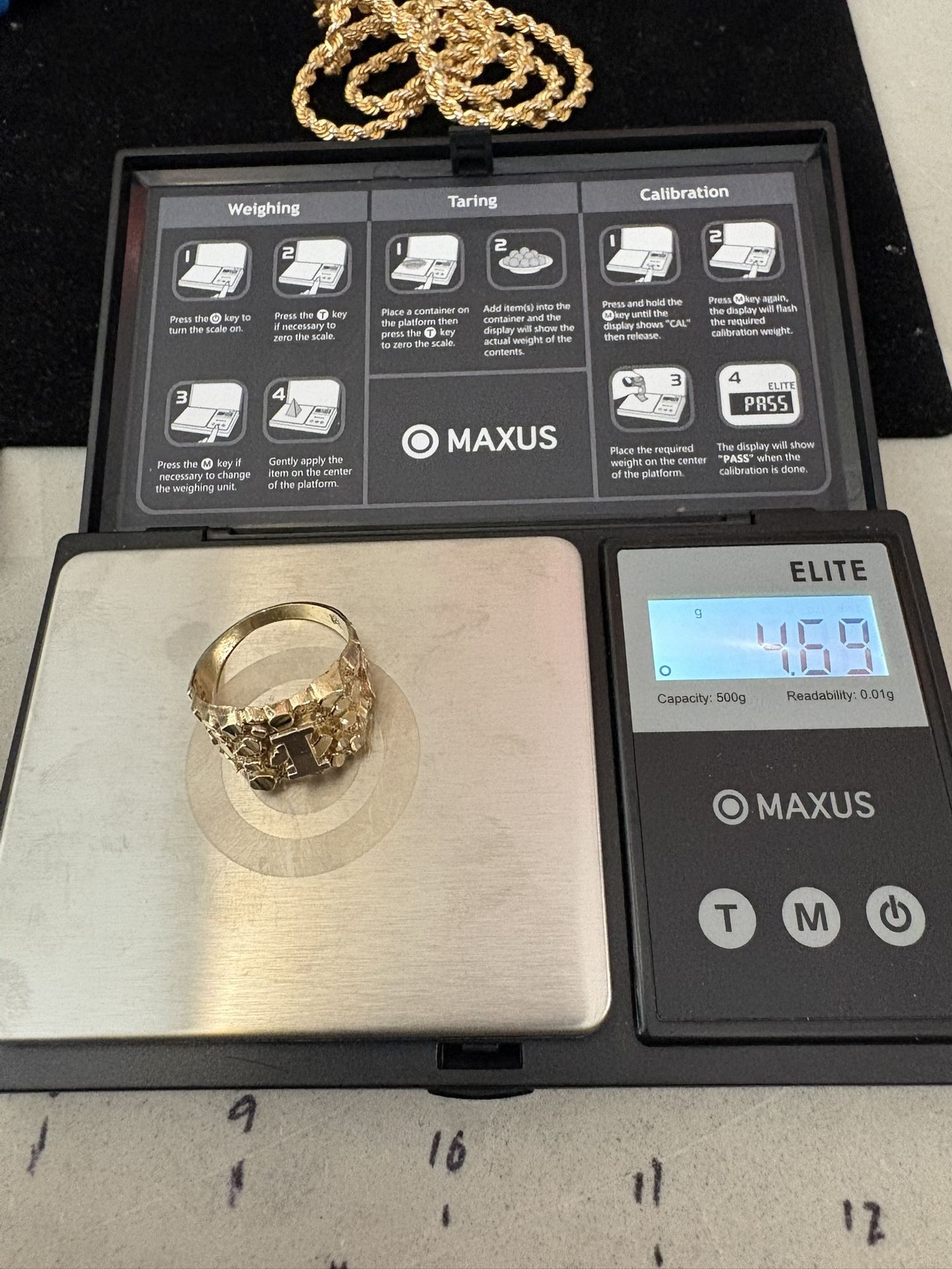 New Men’s Nugget Ring “I” 