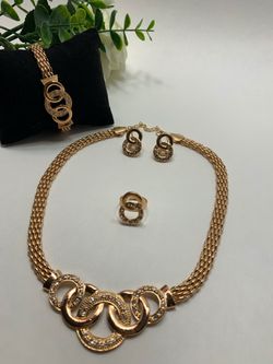 Jewelry Set, 18K Gold Plated, 5 Piece