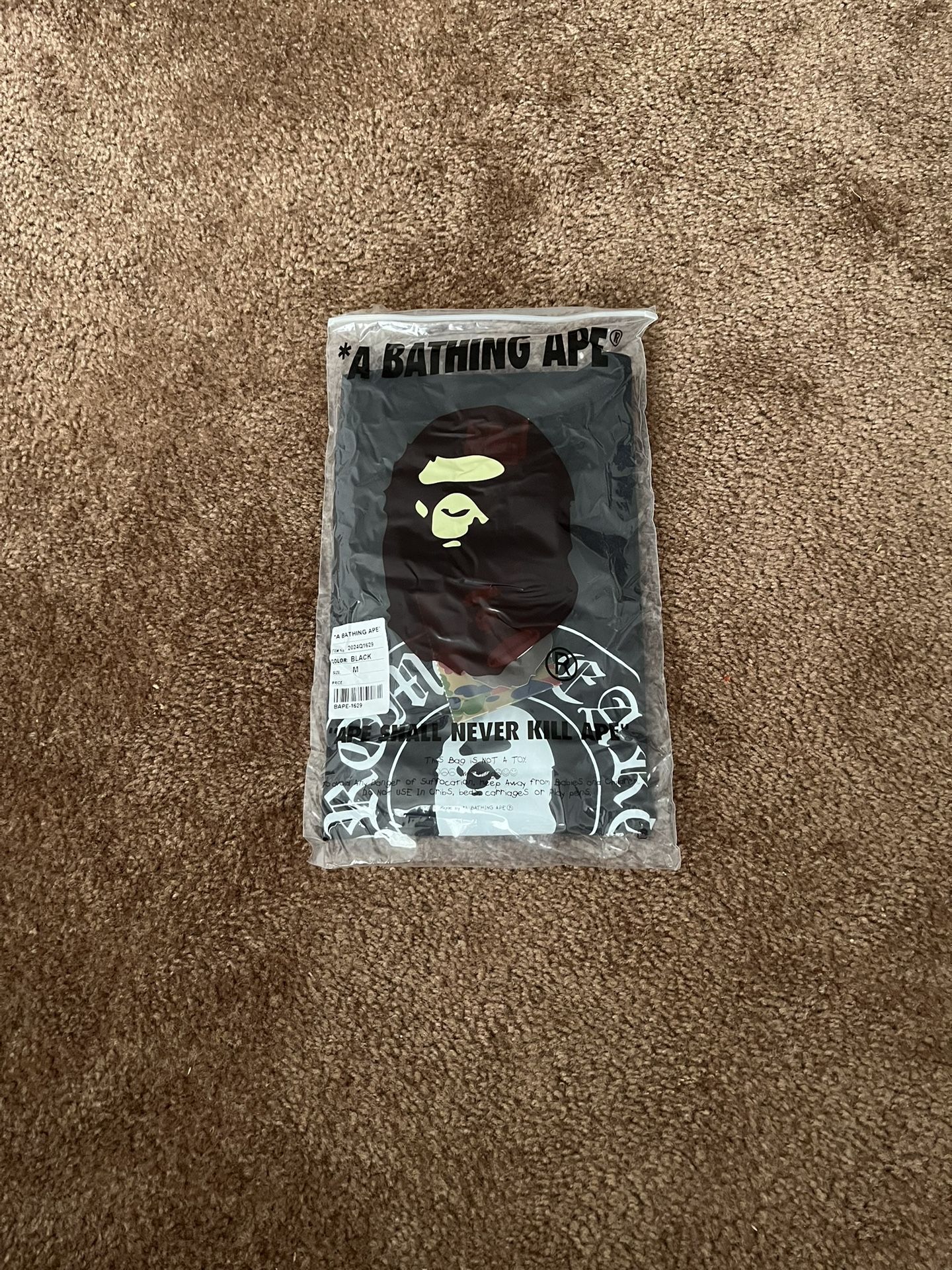Black Chrome Heart Bape Shirt