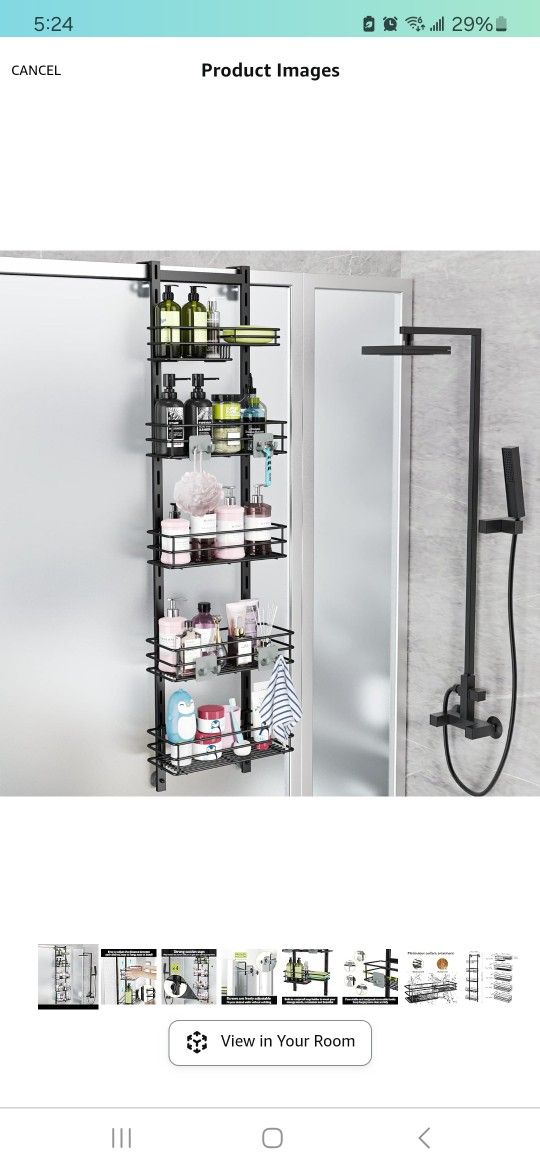 Over Shower Door Shower Caddy