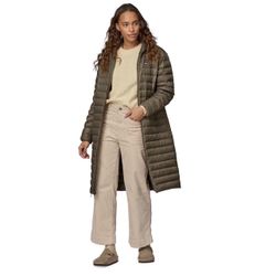 Patagonia Women's Recycled Down Sweater Parka, Pine Needle Green, Size S, NWT