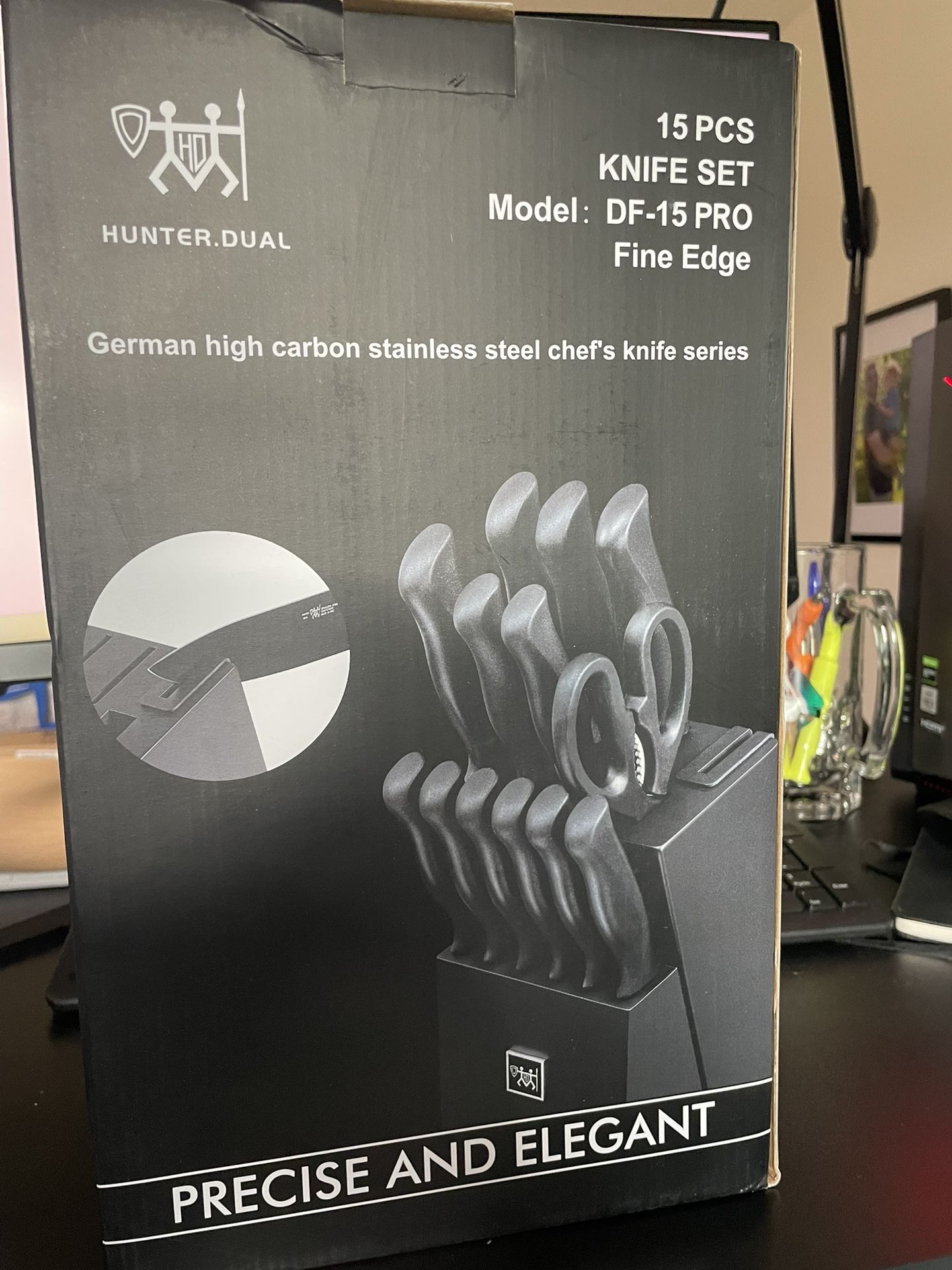 All-In-One Kitchen Knife Set, 15-Piece