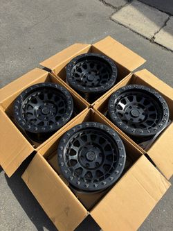 True Beadlock Black Rhino 17” Matte Black Wheels Off-Road 6 Lug Chevy GMC Toyota