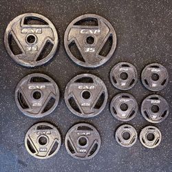 165 Pound 2” Olympic Easy-Grip Weight Lifting Plate Set