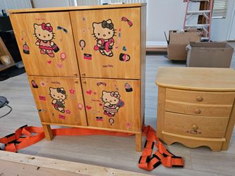 Free Cabinet and side table. Available now for pickup up