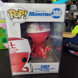 Funko pop Disney Pixar Monsters Inc. Chef mib great shape