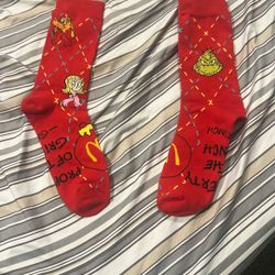 Limited Time Christmas Grinch Socks From McDonald’s 