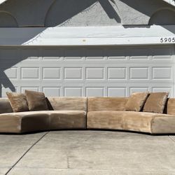 Free Delivery/ Curved Sectional Sofa by Four Hands 