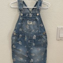 Little Girl’s Denim Overall Dress-4T