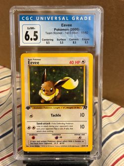 2000 Pokemon team rocket eevee 1st edition 55/82 CGC 6.5