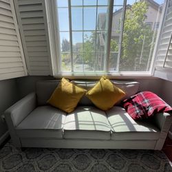 Modern Light Gray Sofa – $180 (Excellent Condition)