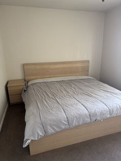 Bed frame and nightstand