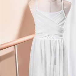 Kids Girls Lyrical Ballet Dance Dress Camisole Chiffon Gymnastics Leotard Ballerina Dancewear Costume
