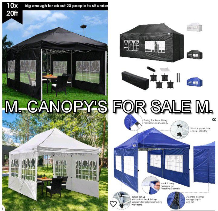10x20 Canopy Tent Easy Up Heavy Duty 