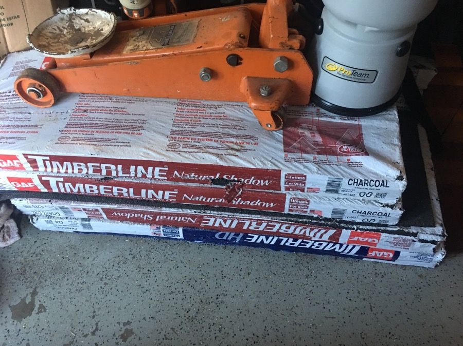 New GAF Timberline Charcoal Shingles (33.3 sq. ft. per Bundle). ( 8 ) bundles left over
