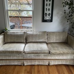 beautiful vintage beige couch sofa