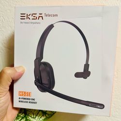 EKSAtelecom H5 SE Wireless Headset – AI Noise Cancelling – Brand New