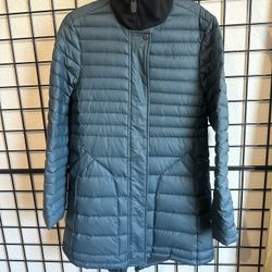 Hunter Original Ori Down Winter Jacket Ocean Blue Size Small Women