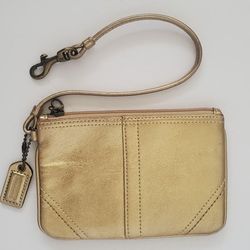 Coach Wristlet Wallet gold