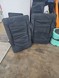 Black Padded Floor Seat Cushions – Set of 2