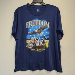 Men's Freedom Living The Dream Patriotic T-Shirt Size 3XL NEW