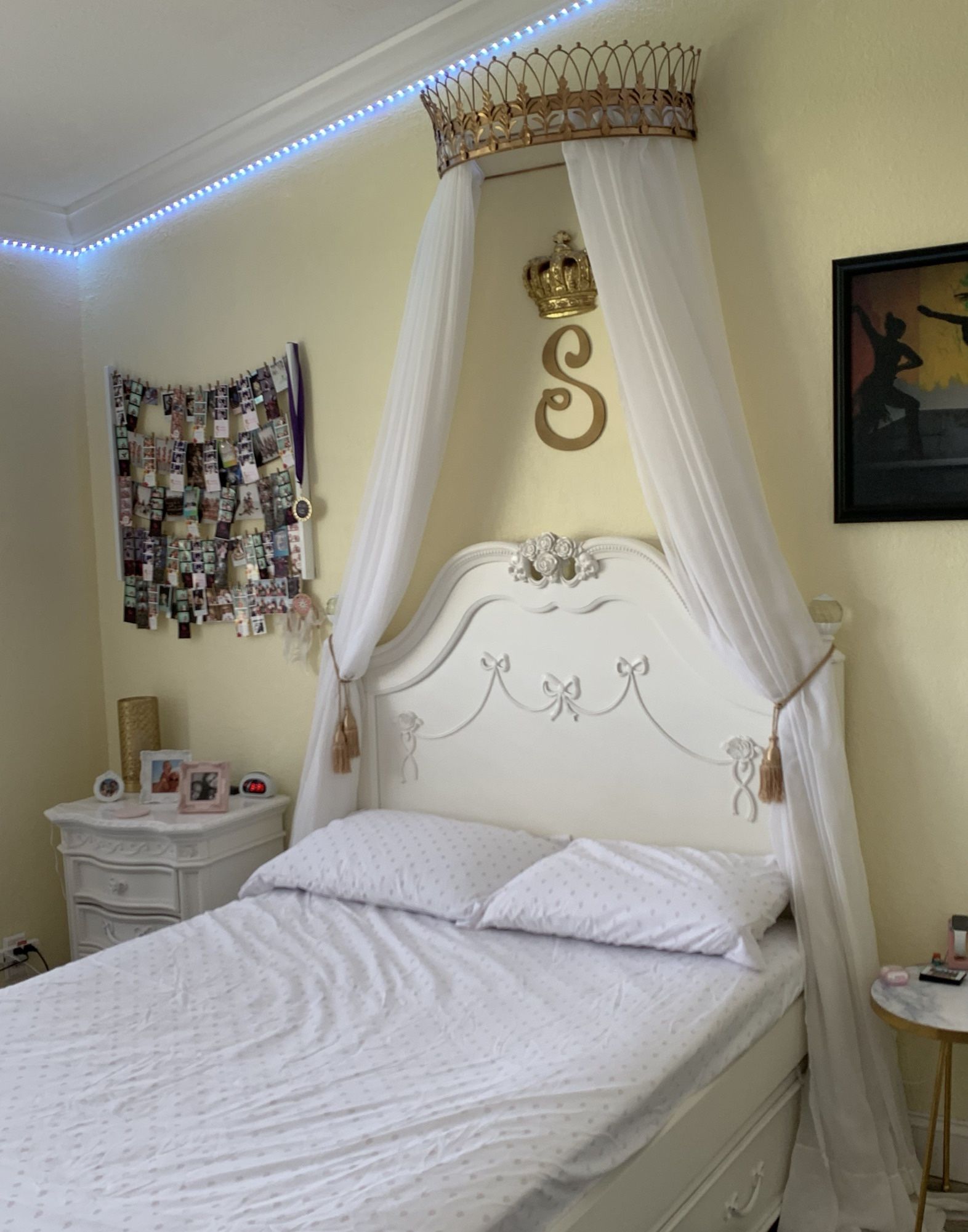 Beautiful Gold Crown Canopy for above Bed or Crib
