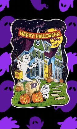 Vintage 1995 Color-Clings Halloween Yard Sign in Excellent Condition 🎃 Collectible Decor
