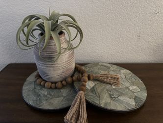 2 Slate Stone Risers 