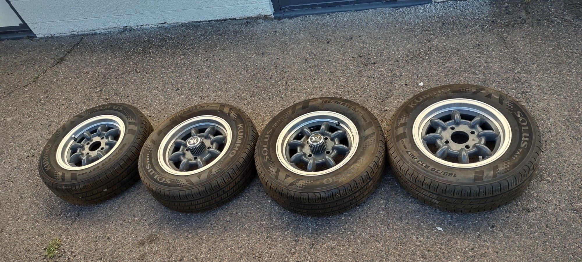 Western Wheel Rims Set 4x120 13x5.5 With New Kumho
