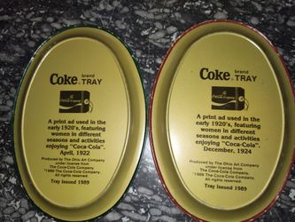 80s Coca-Cola coasters trays