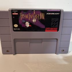Final Fantasy III 3 SNES Super Nintendo Authentic Game Cart Cartridge Tested