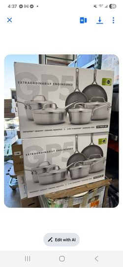 GreenPan GP5 10-Piece Stainless Steel Cookware Set