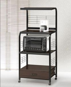 Kitchen mobile shelves for microwave or toaster.