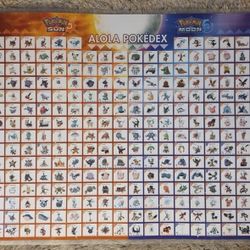 Pokemon Sun / Moon Aloha Pokedex Poster 