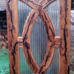 Fractal Burn Hemlock Solid Wood Door With Coke