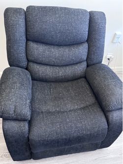 Navy blue recliner
