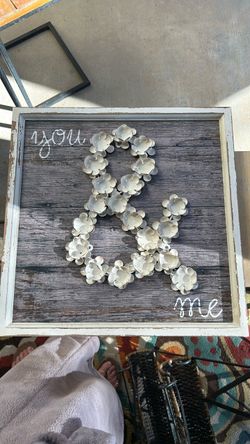 Wooden and metal iron decor