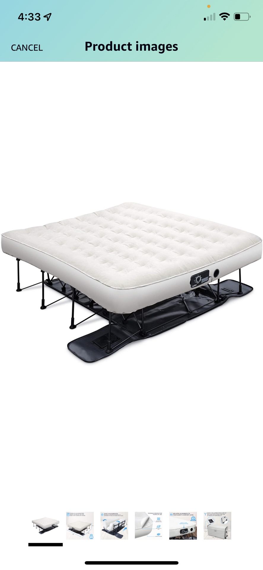 Ivation EZ-bed Air Mattress with Frame (King Size)