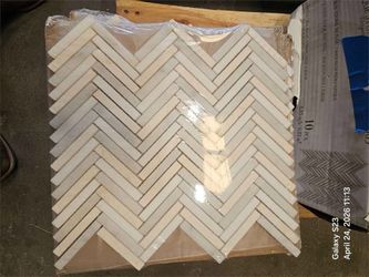 48sqft Limeston Zig Zag Wall / Floor Tile