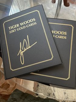 Tiger Woods (4) 22K Gold Plated Cards - Slam Set 2000/2001