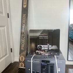 ULTIMATE HOME THEATER BUNDLE!! 8K Projector + Premium Home Theater System + Projector Screen