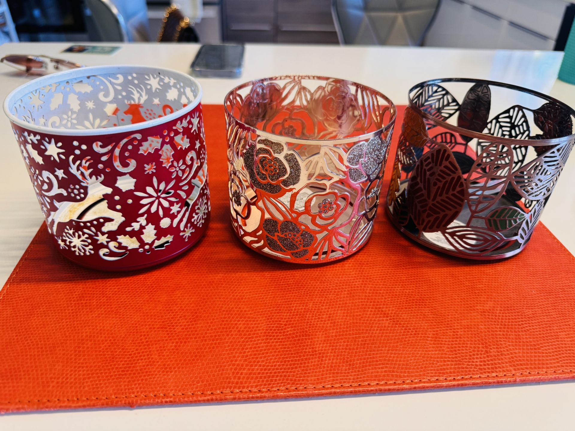 3 Bath Body Works candle Holders