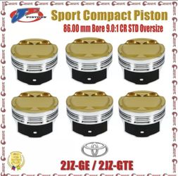 JE Pistons  361341 86.00 mm Bore STD Oversize 9.0:1 CR Piston Set For Toyota 2JZ-GE / 2JZ-GTE